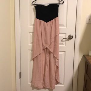 Wet Seal Pretty High Low Black & Pink Dress M